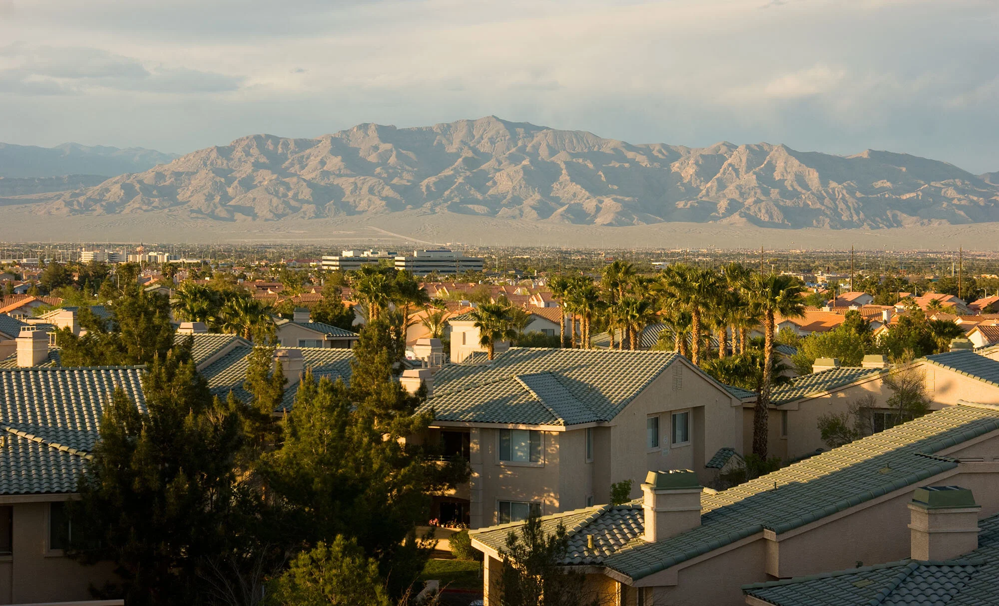 A Las Vegas home at dusk